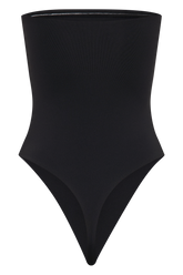 Romina Recycled Nylon Ruched Bodysuit - Black